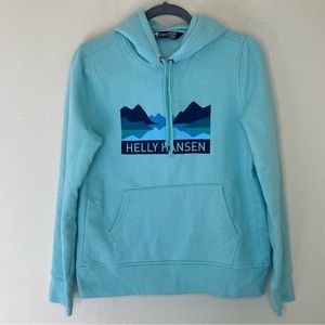 Helly Hansen Cotton Long Sleeve Hoodie Sweatshirt Mountain Logo KIDS Size M